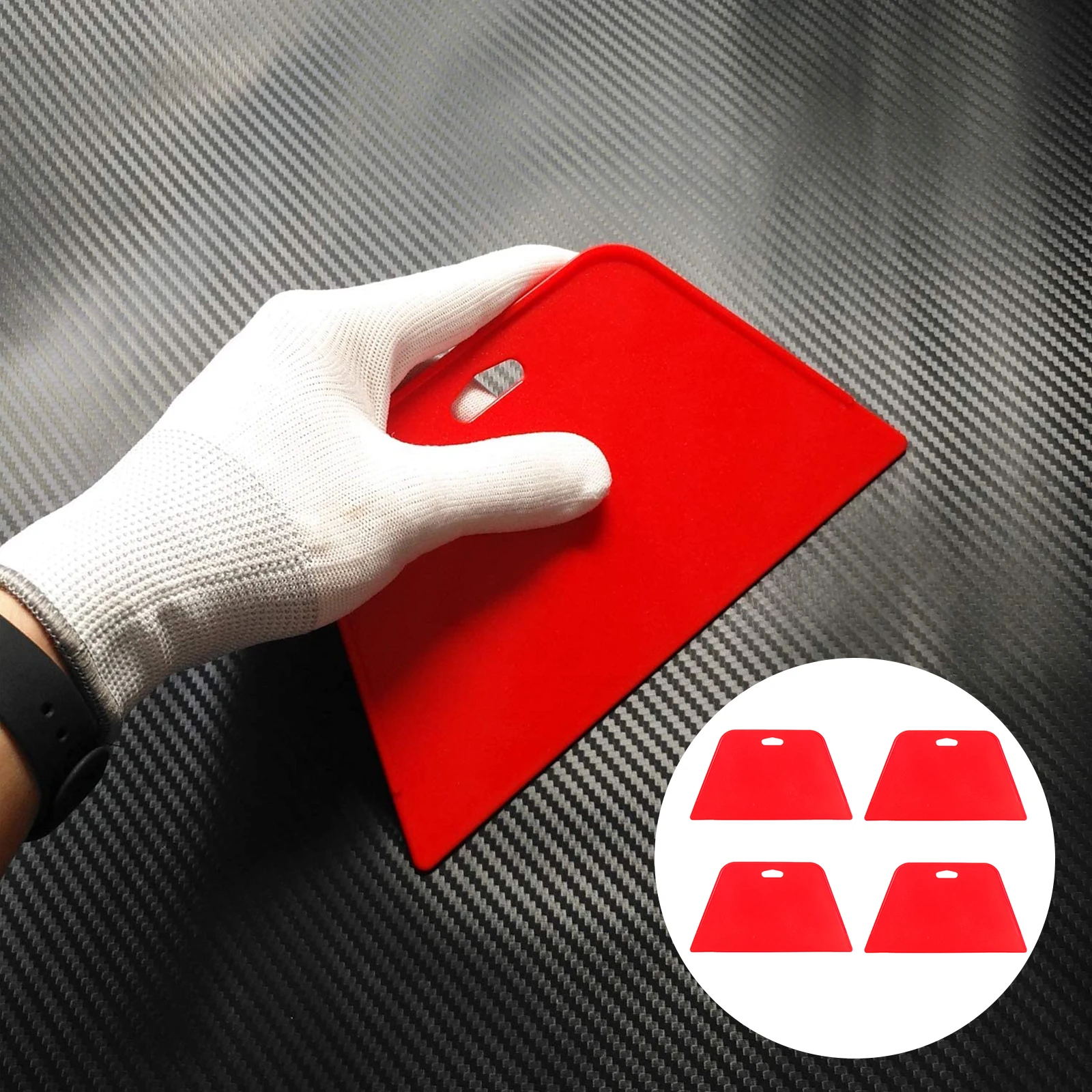 

4 pcs Color Change Film Tools Automotive Glass Squeegee Plastic Tint Smoothing Scrapers Wallpaper Bubbles Removing Vinyl Install