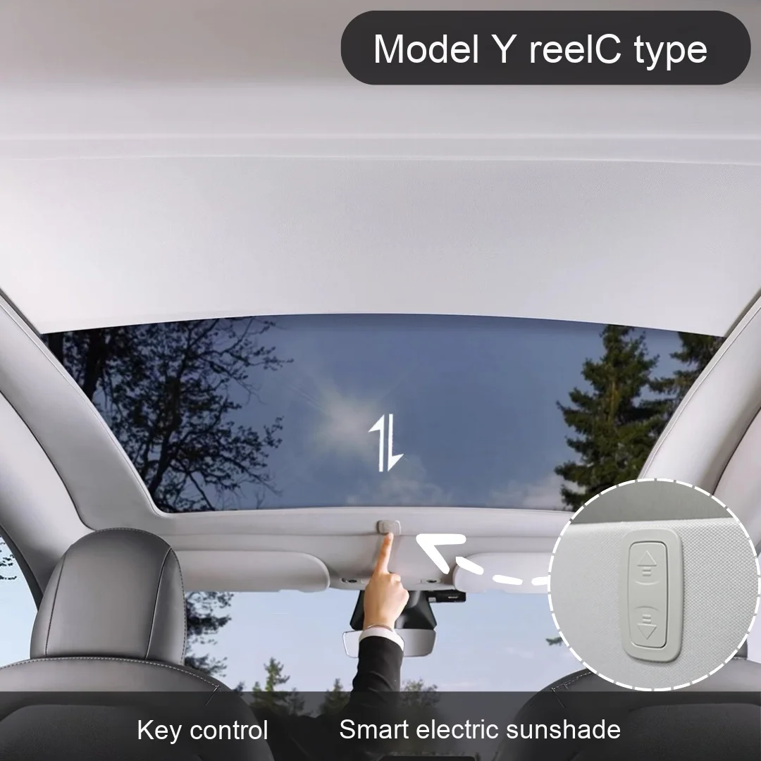 Penutup Matahari dari Produsen Terkemuka untuk Mobil Listrik Model Y, Pelindung Matahari Skylight dengan Insulasi Panas