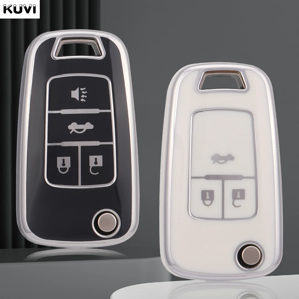 

NEW TPU Key Case Cover Shell Fob For Chevrolet Cruze Aveo Trax Opel Astra Corsa Meriva Zafira Antara J Buick Key Protection