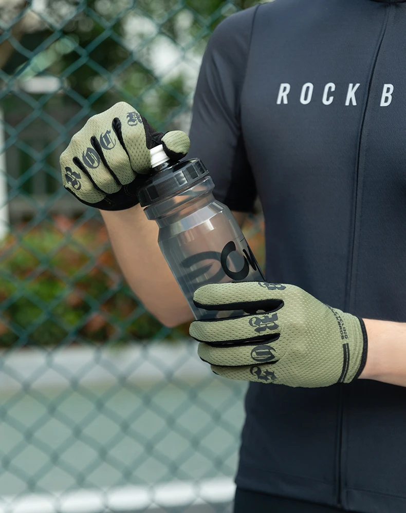ROCKBROS Fahrradhandschuhe Atmungsaktiv Rutschfest MTB Rennrad Touchscreen-Handschuhe Outdoor Fitness Angeln Fahrrad Sporthandschuhe – Detail 13