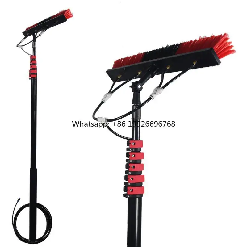 

Durable Window Cleaning Equipment Telescopic Water Fed Poles With Brush