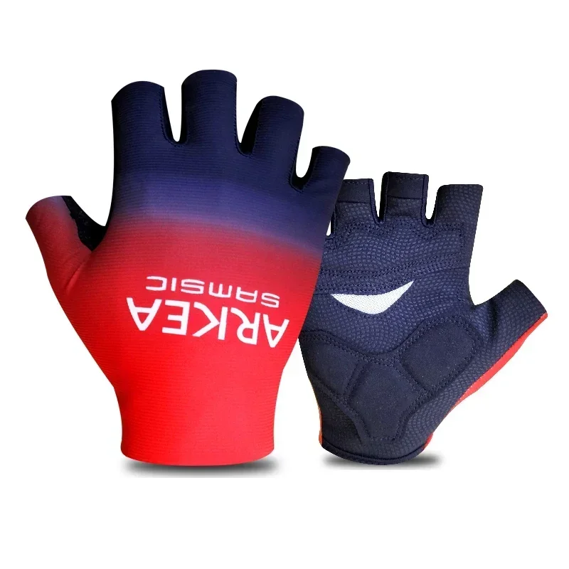 ARKEA SAMSIC  TEAM RED ONE PAIR CYCLING BIKE HALF FINGER GLOVES BICYCLE GEL GLOVE SIZE:M-XL