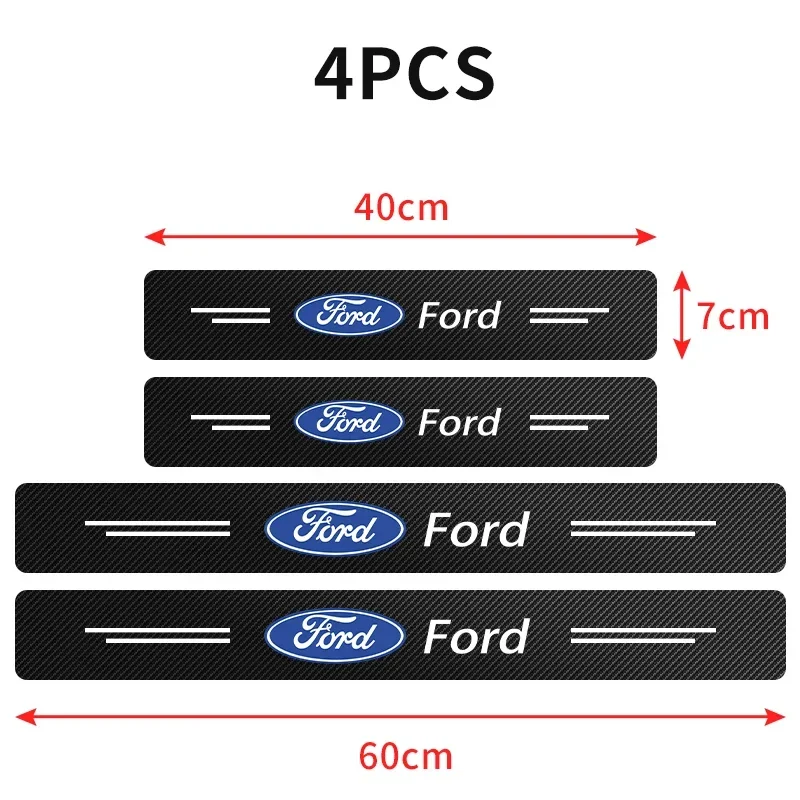 Car Door Sill Strip Anti-Stepping Protection Strip Car Accessories For Ford Escape Kuga Mondeo Ecosport Fiesta Fusion Auto Goods