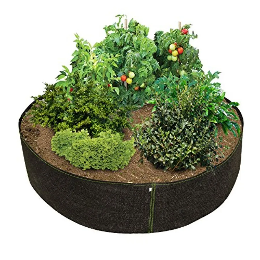 

Phat Sacks 70-Inch Indoor/Outdoor Black Fabric Raised Garden Bed - 26.6 Square Foot