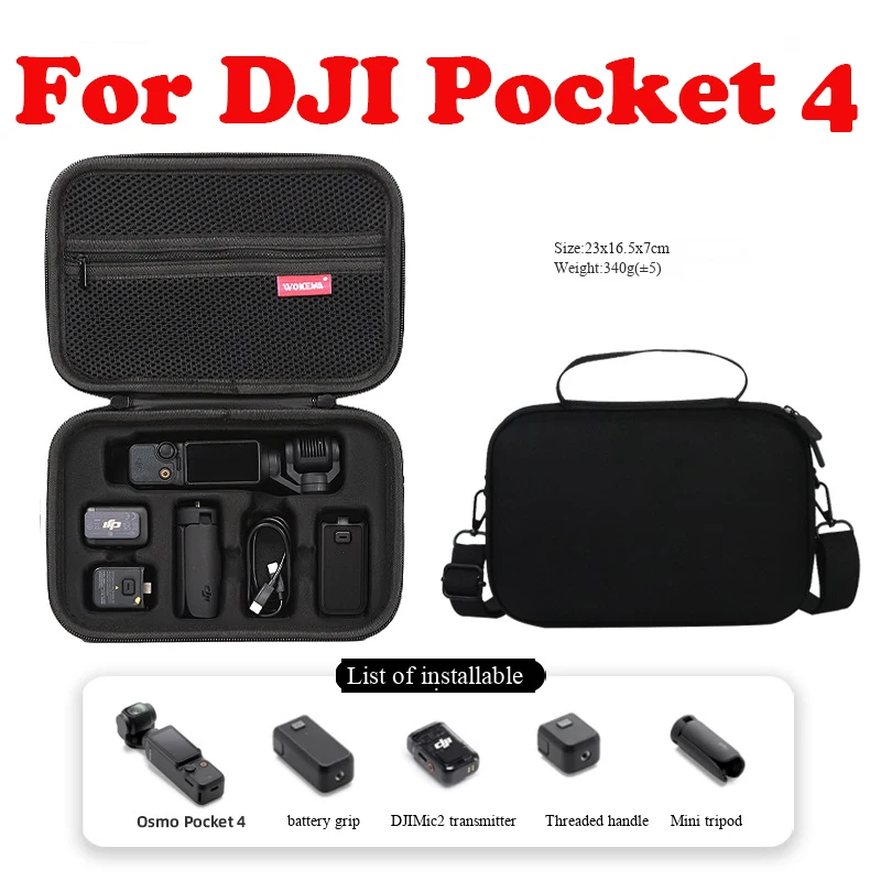 Portable Carrying Case Compatible with DJI Osmo Pocket 4 3 Creator Combo Protective Hard Storage Bag Gimbal Camera Accessories