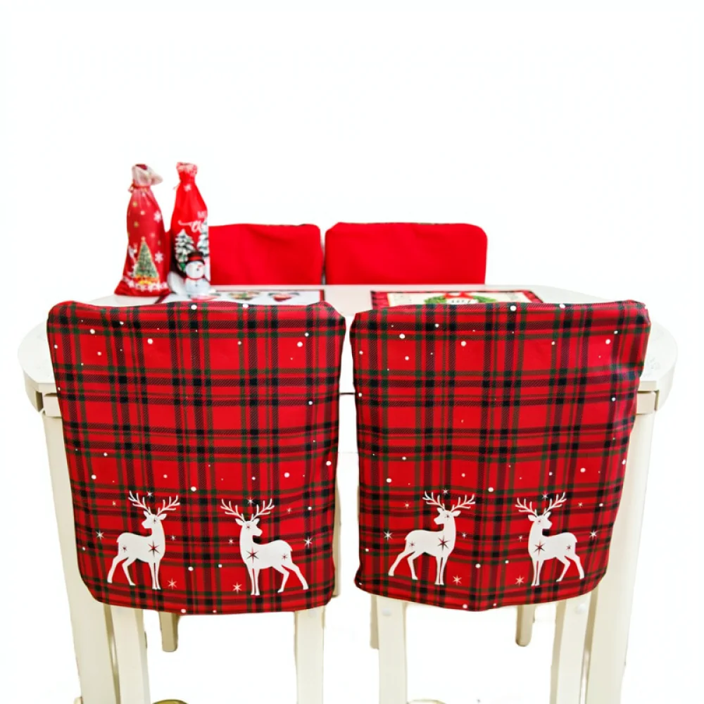 Holiday Decorative Chair Cover Christmas Halloween Cartoon Seat Protector Elastic Dining Room Furniture Slipcover Decor