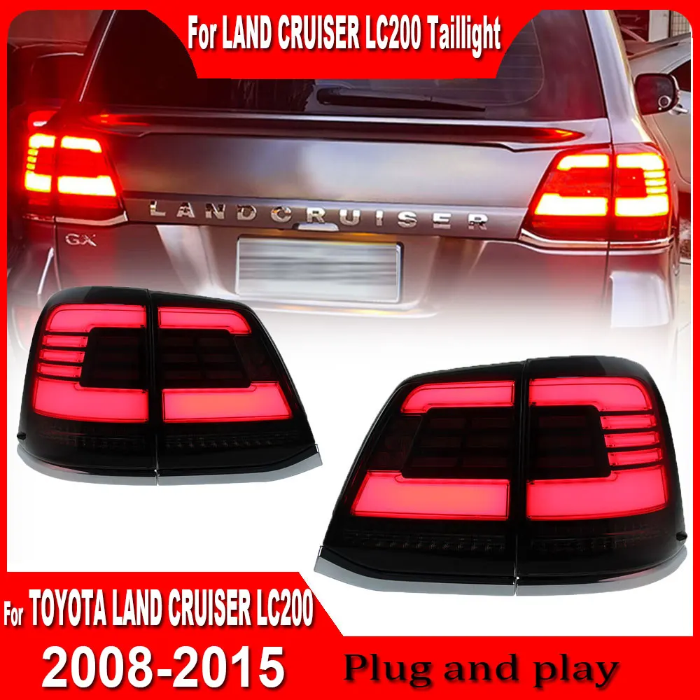 

2pc Car LED Taillight For Toyota Land Cruiser LC200 2008 2009 2010 2011 2012 2013 2014 2015 Tail Lamp DRL Signal Brake Reverse