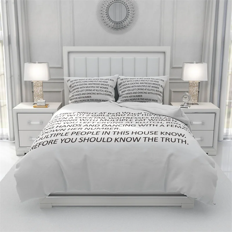 

Gaslight Gatekeep Girlboss Sam's Note Jersey Shore Anonymous Letter to Sammi Set of 3 Duvet Cover Pillow Cases Twin Full Queen