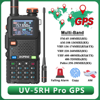 Baofeng UV-5RH Pro GPS Walkie Talkie Multi Band Falling Alarm VOX 1750Hz NOAA One Touch Search Frequency Update of UV-5RM Radios