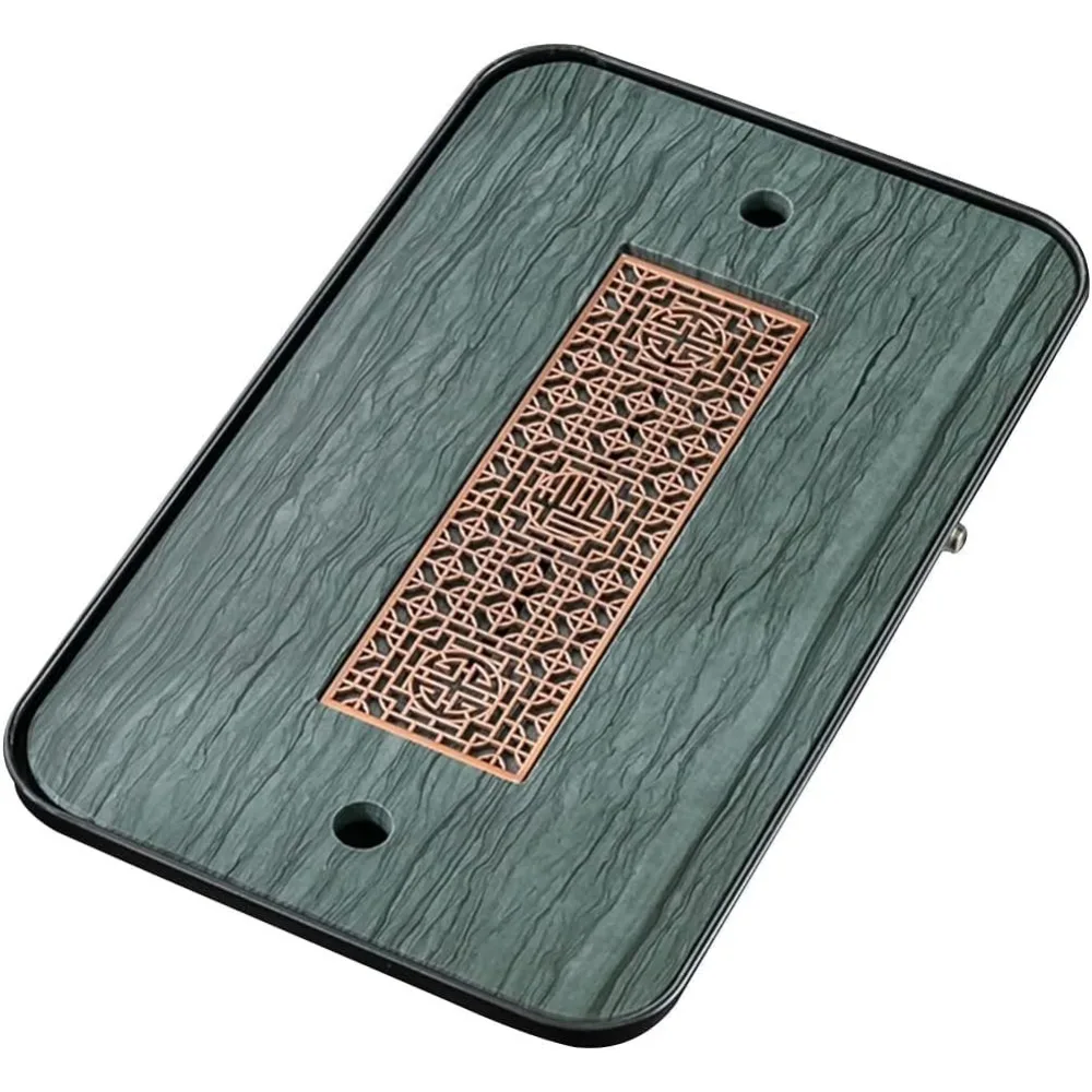 

Чайный поднос Gongfu Китайский чайный сервиз Чайный столик для хранения воды Китайский чайный столик Gongfu Сервировочный декоративный поднос для чайного столика (цвет: