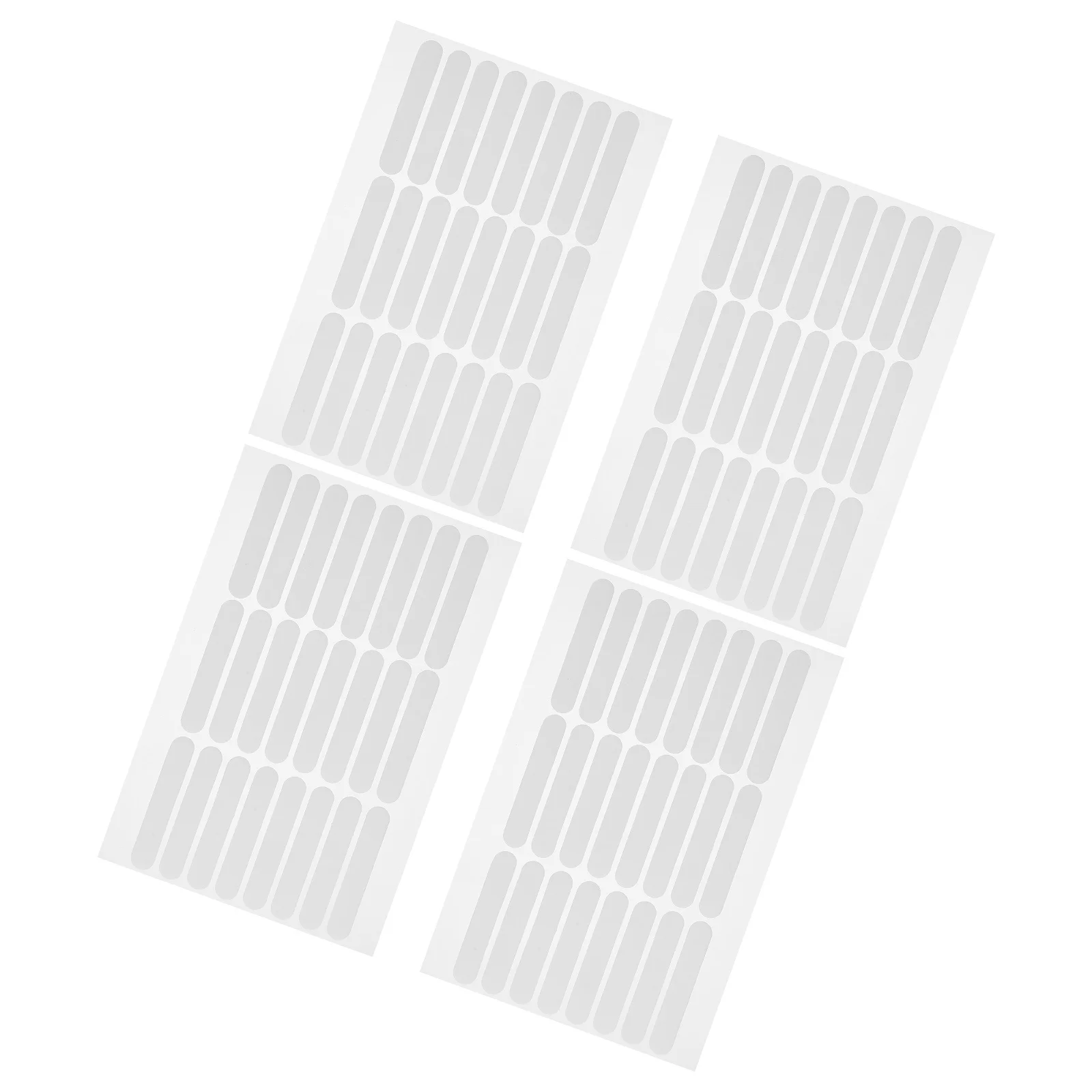 4 Sheets Transparent Crystal Tape Double-Sided Nail Art Display Strip for Fake Nail Practice Manicure Tool Salon Displaying