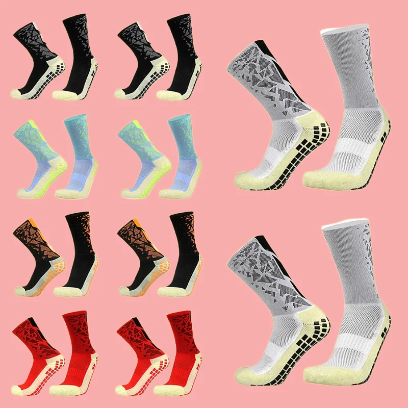 

10 Pairs New Camo Sports Comfortable Breathable Soccer Socks Non-slip Silicone Football Volleyball Badminton Yoga Socks