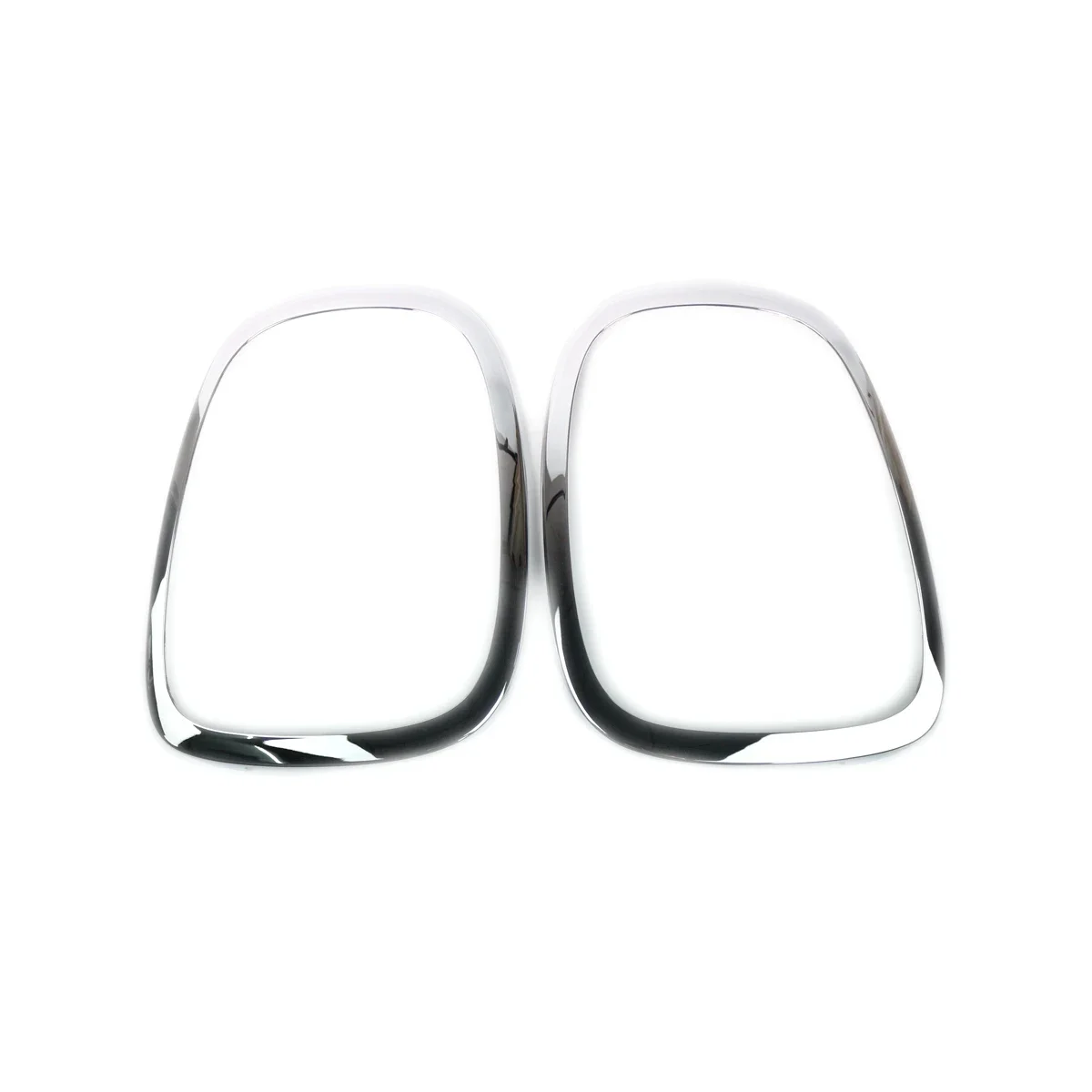 2Pcs For Mini Cooper F55 F56 F57 2014+ Chrome Silver Headlight Ring Bezel Trim Surround Cover Rear Light Frame Car Accessories