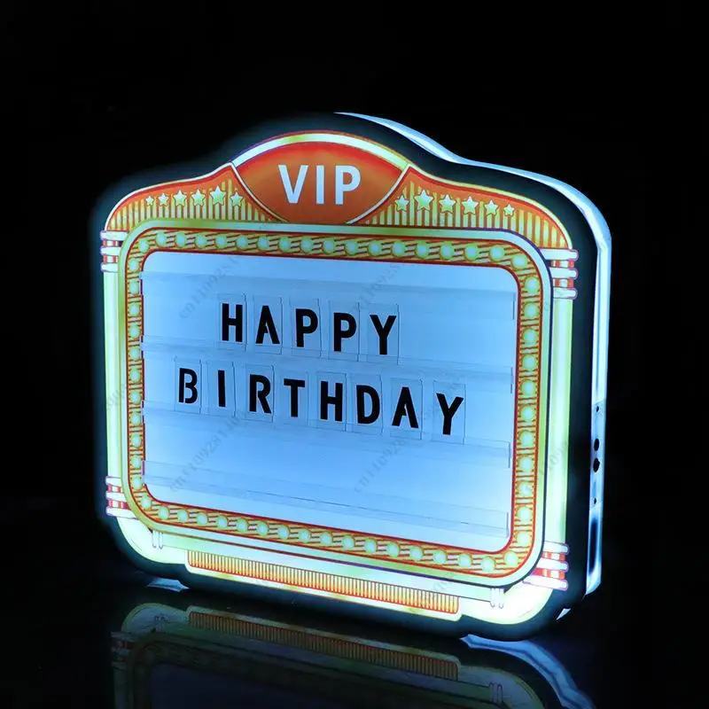 Luminous Acrylic Hand Card Out of Wine Atmosphere Props Movable Card Letter Light Sign