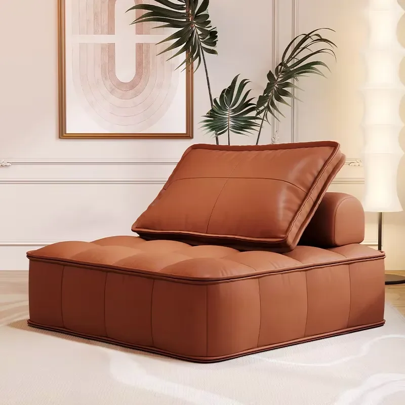 Simple Cube Modular Single Sofa Compact Lazy Tatami Chair for Indoor Bedroom Balcony Leisure