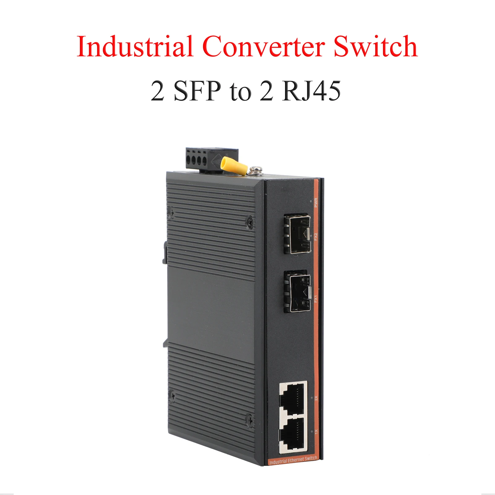 

1PCS Gigabit SFP Industrial Transceiver 2 SFP to 2 RJ45 10/100/1000M Fiber Optic Switch 550M/2KM/3KM for Industrial Network