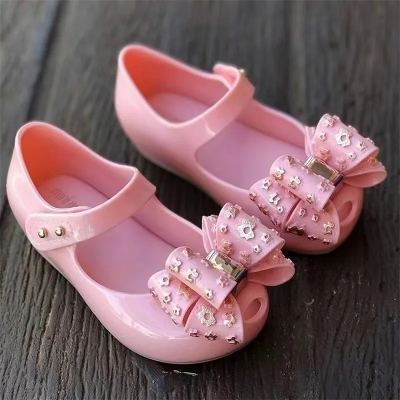 2024 Nieuwe Zomer Kinder Sandalen Vlinder Baby Meisjes Prinses Schoenen Vis Mond Zachte Bodem Gelei Kids Strandschoenen