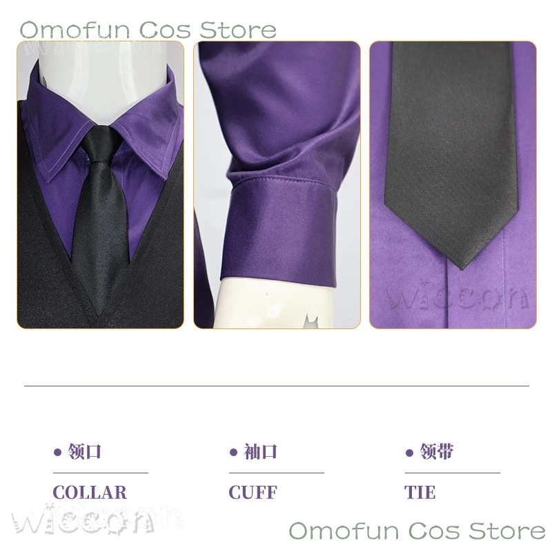 وليام أفتون تأثيري حلي FNaF الأرجواني الرجل زي خمس ليال/في فريدي الزي دوجين لعب الأدوار ملابس حفلات الهالوين