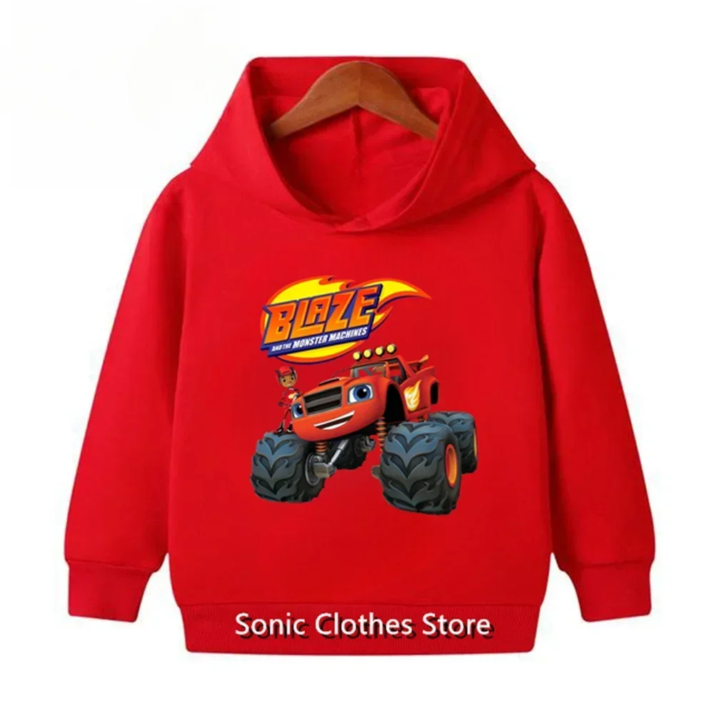 Blaze and The Monster Machines Children's Clothes Kids Impostor Blaze Game Anime T-Shirt Boy or Girl Top Sweatshirt Hoodie 2-13T