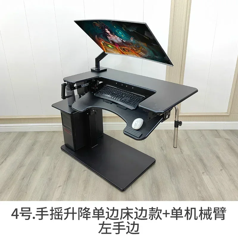 مكتب كمبيوتر متقاطع السرير، مكتب كمبيوتر مكتبي للكمبيوتر المحمول، طاولة بجانب السرير، طاولة رفع، طاولة كسول، دعامة تعليق لقمرة القيادة