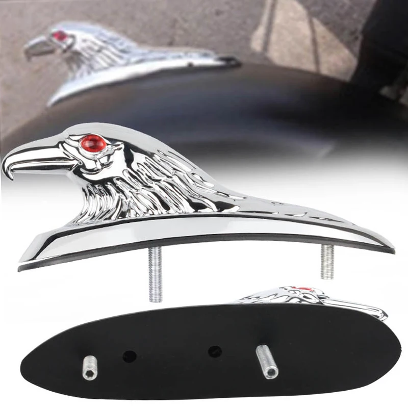 

Motorcycle and electric vehicle universal modification Front mud plate decorated with metal eagle head