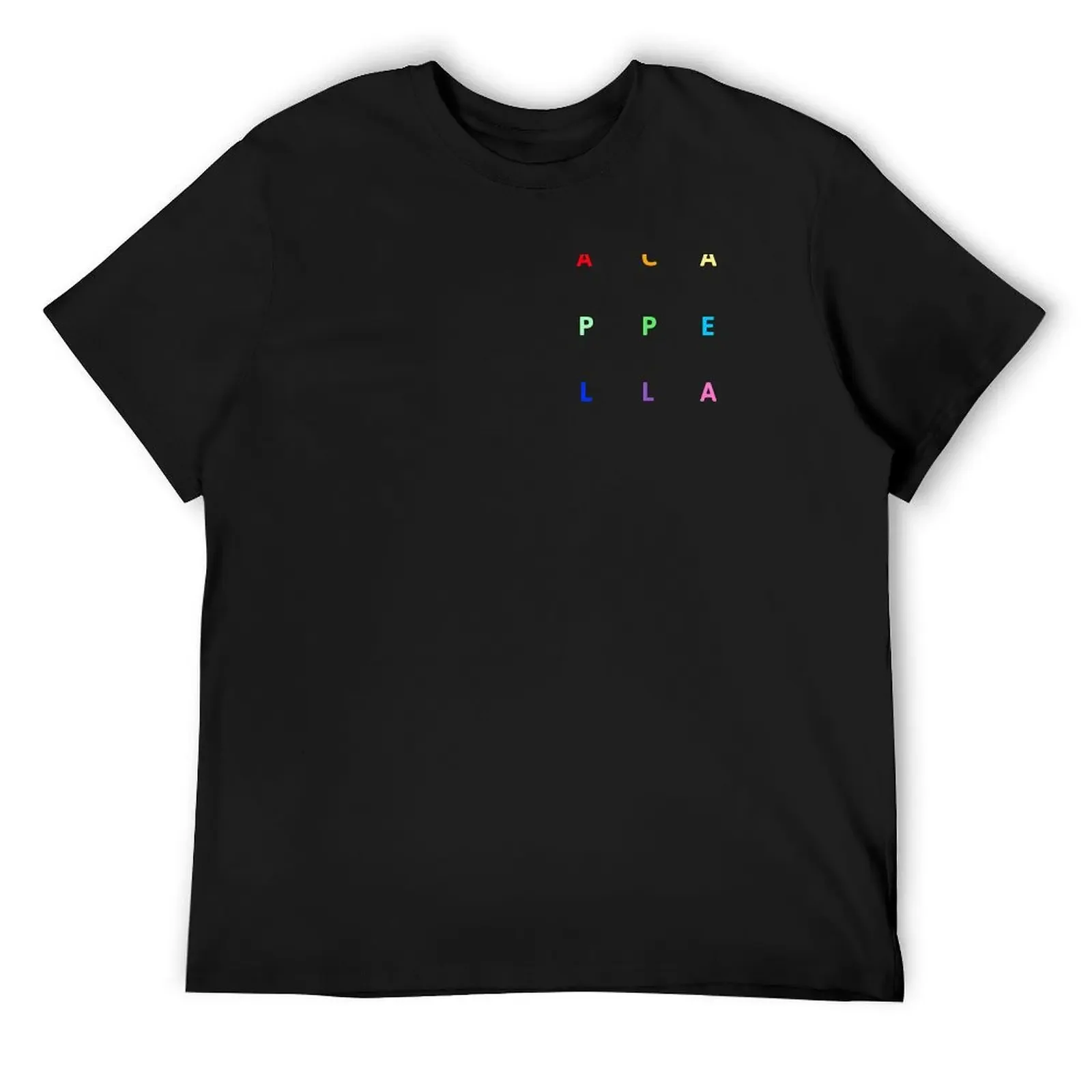 

A Cappella - Letter Grid (Rainbow) T-Shirt basketball graphic tees baggy shirts cotton t shirt men