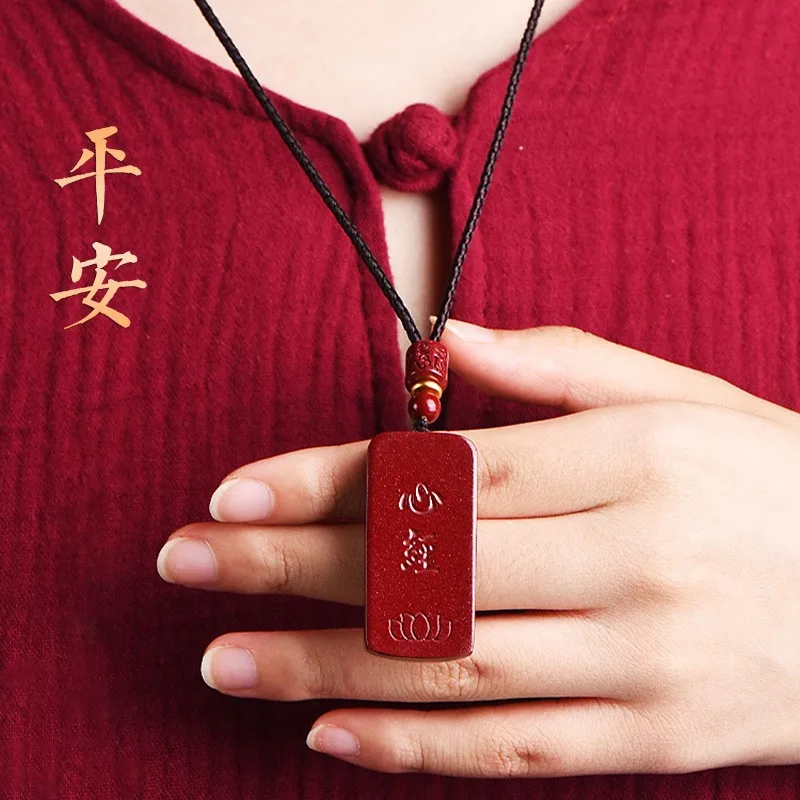 Pendant , Necklace Men And Women, Couple'S Style, With A Prajnaparamita Heart Sutra Charm