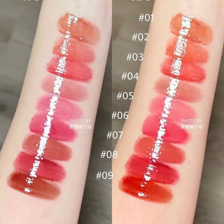 Flower Knows Moonlight Mermaid Gem Waterproof Liquid Lipstick Gloss Moisturizing Lip Gloss Mirror Surface Non-stick Cup Make Up