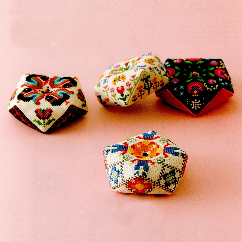 085 Kits de point de croix broche aiguille coussin Biscornu couture Kit de bricolage ensemble de broderie compté point de croix Pincushion paquets