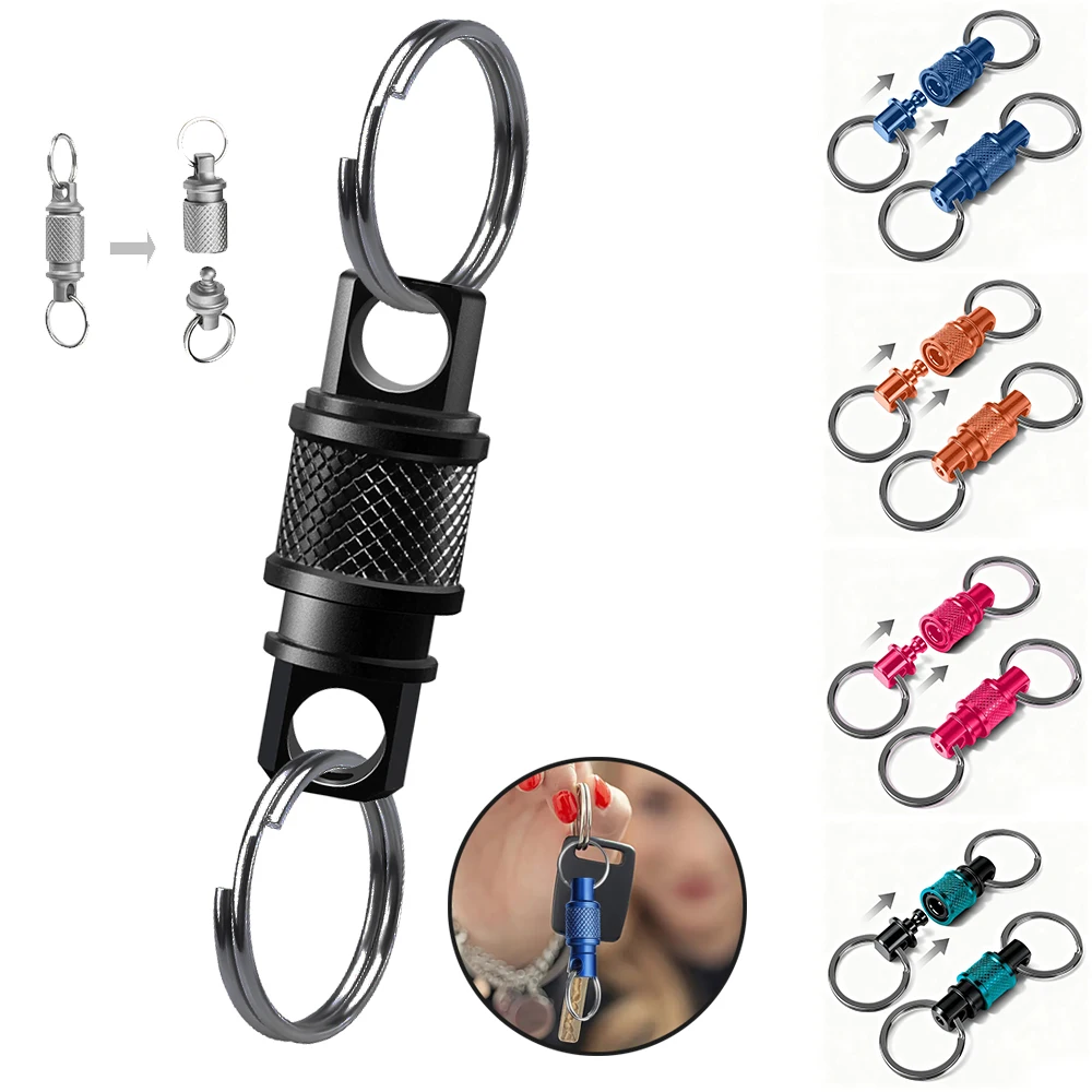 Quick Release Pull Apart Key Rings Detachable Retractable Key Chain for Men And Women Handy Accessory