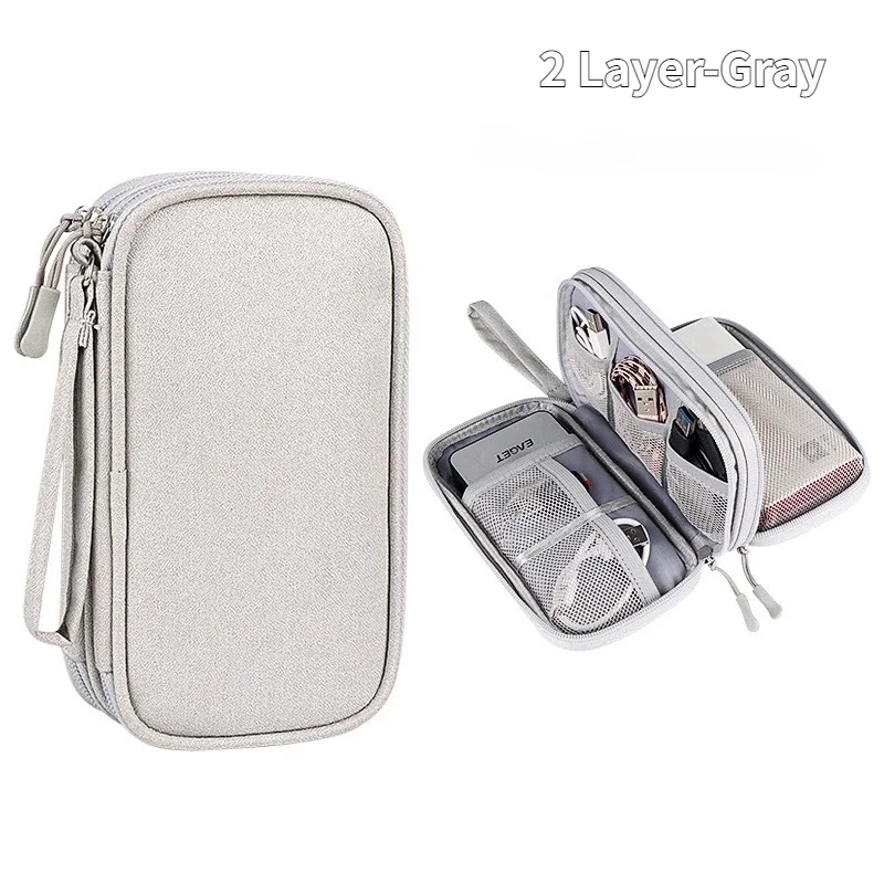 Men's Handbag Travel Portable Data Cable USB Cable Electronic Accessories and Other Multifunctional Handbags image 6