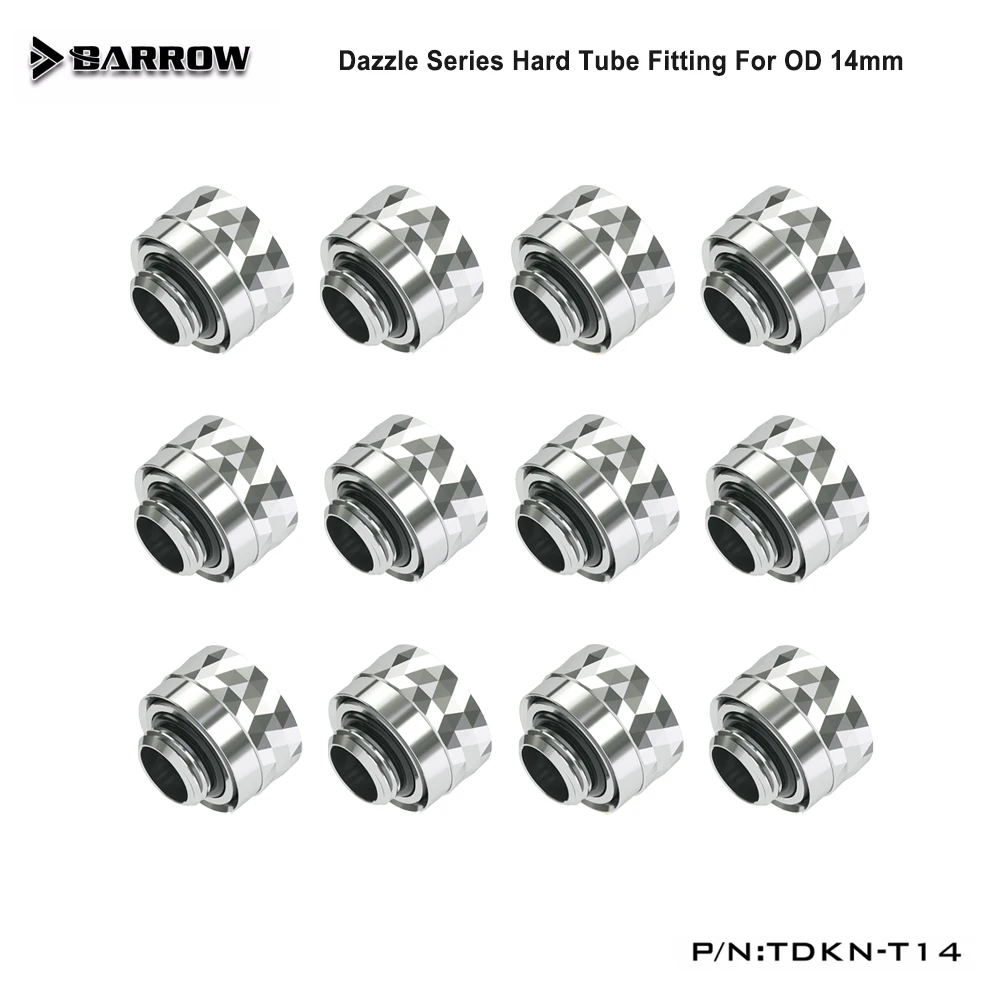 

Barrow Dazzle G1/4" Fittings for 10x14mm Hard Tube,OD14MM Rigid Pipe Hand Compression Connector for Water Loops,TDKN-T14