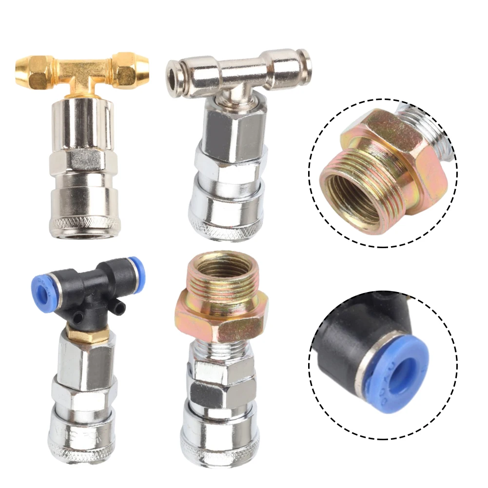 1PC Three-way Straight Through Joint Pneumatic Tank Connector Pneumatic Fitting For Trucks And Trailers Pneumatic Fitting Tools