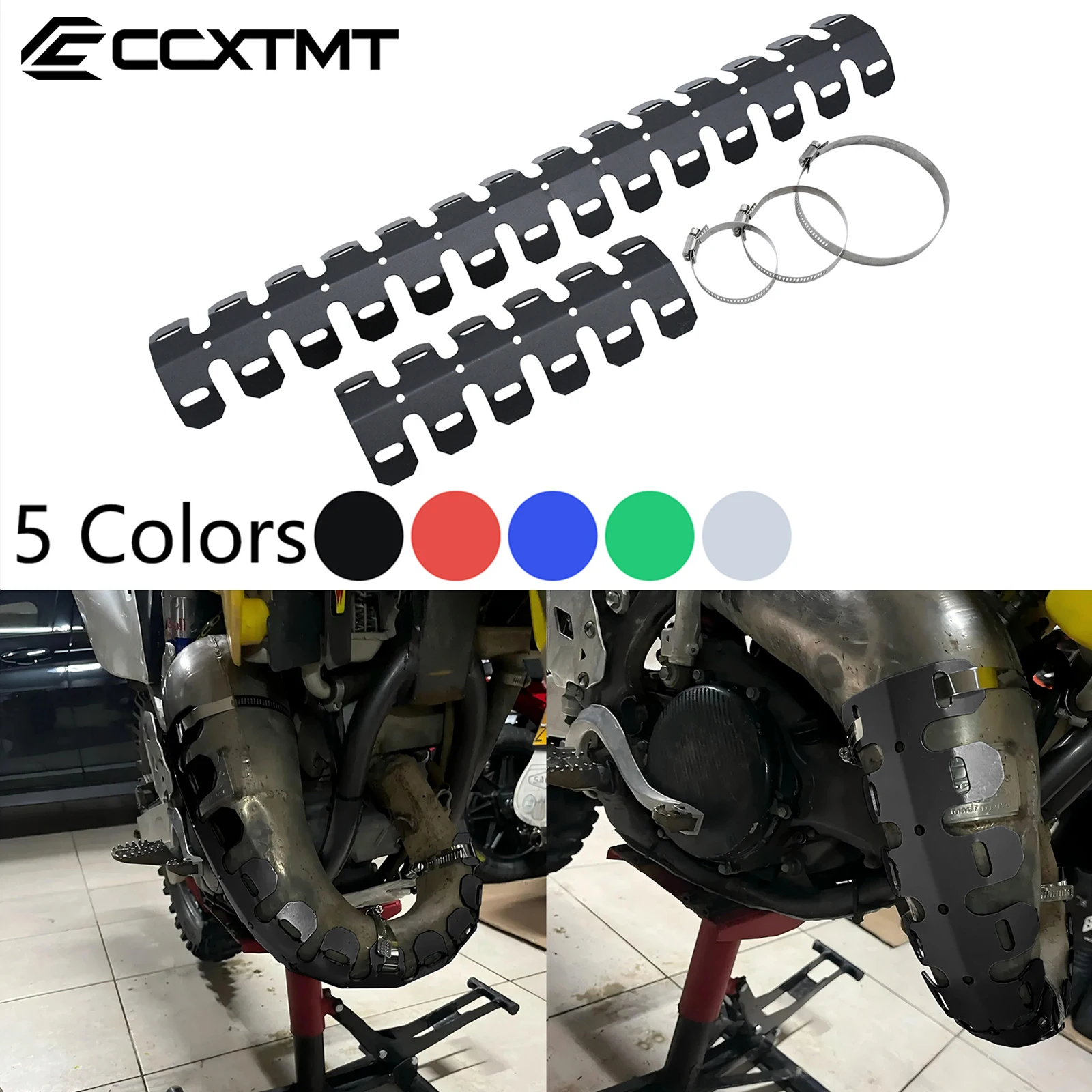 

Motorcycle Exhaust Shield Protector Cover Exhaust Pipe Crash For Yamaha Kawasaki Suzuki KTM Honda Husqvarna TE TX TC FE FX FC