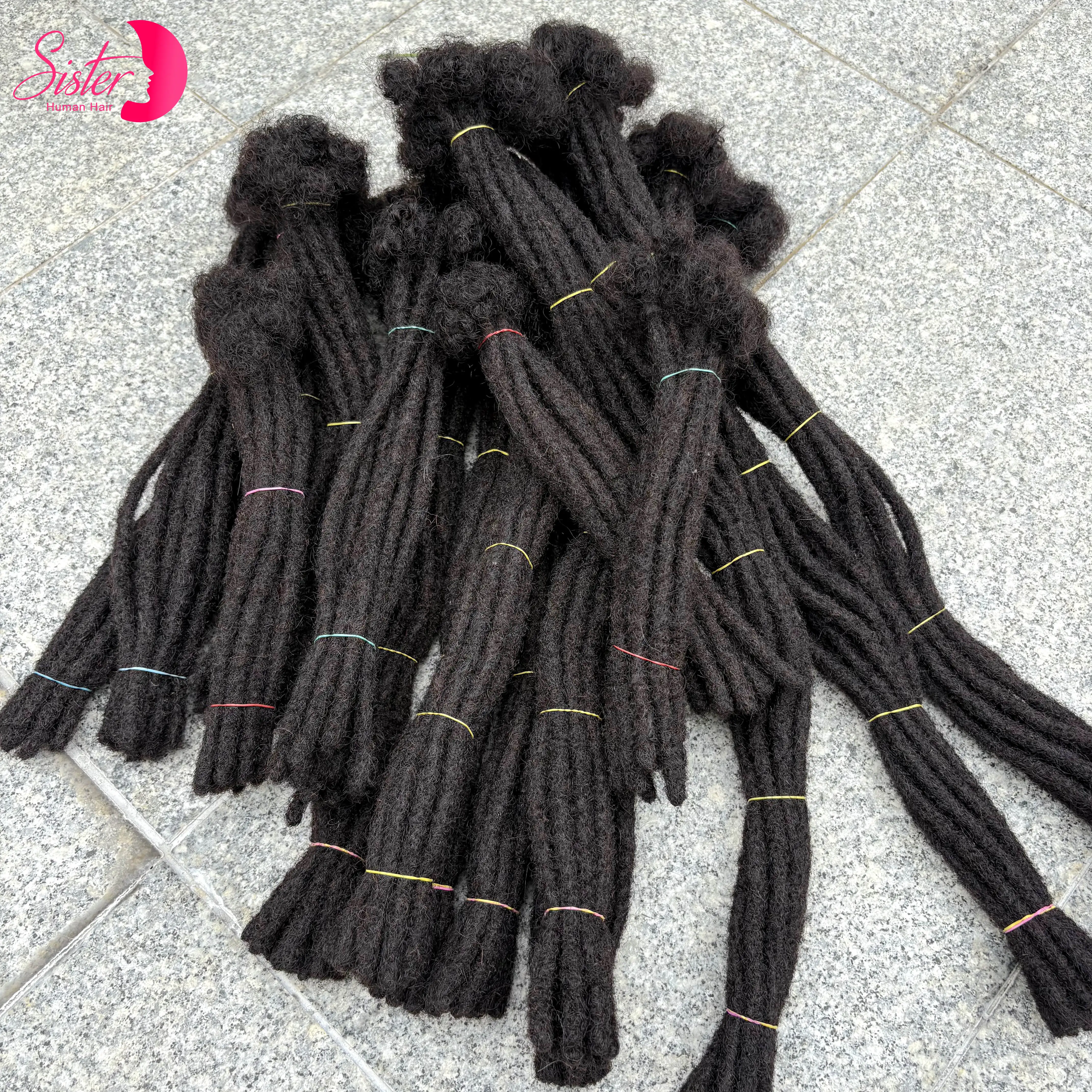 8–14 Zoll, 50 Stränge, natürliche Loc-Verlängerung, Echthaar mit lockigen Enden, 100 % Echthaar, Loc-Dreadlock-Verlängerung für Männer, Frauen, Kinder