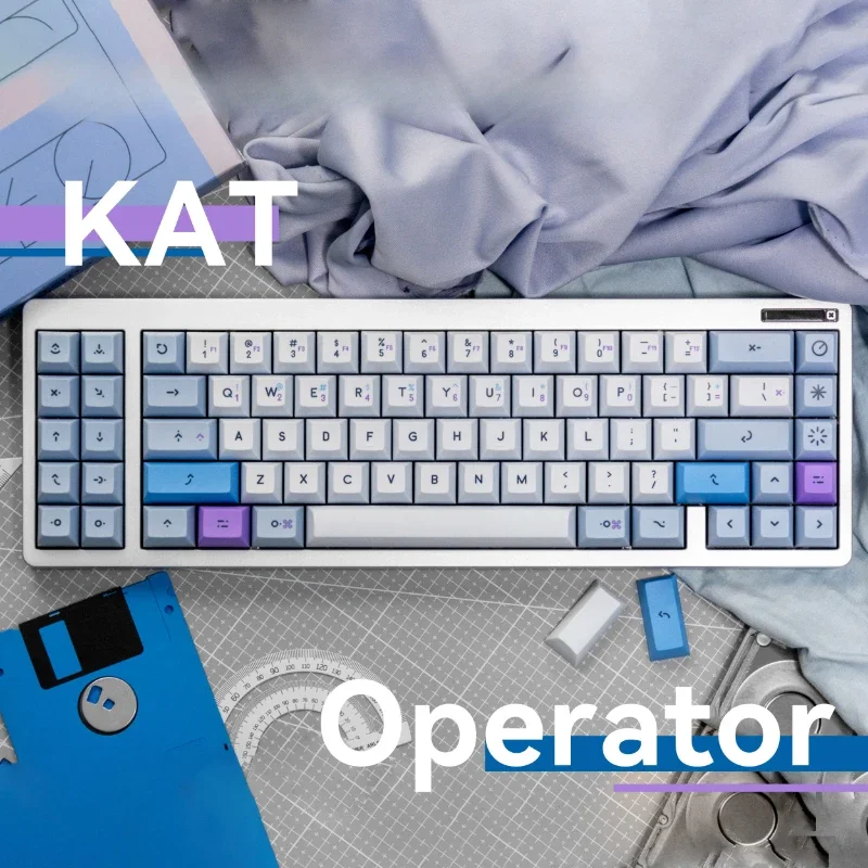 Personalized KAT Profile-Operator Key Caps Set 176 Keys PBT Dye Sublimation Fit 60%-108% Artisan for Mechanical Keyboard Keycaps