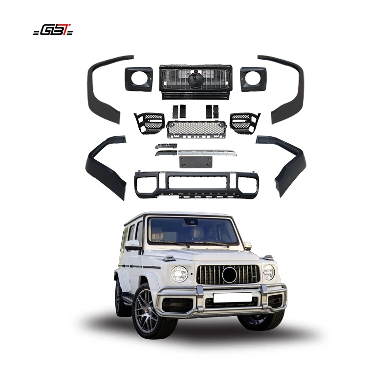 GBT Popular Mercedes G500 to G63 Wide Model Body Kit Front Bumper Lips Fender Grille for 2019-ON Mercedes Bens G Class W464