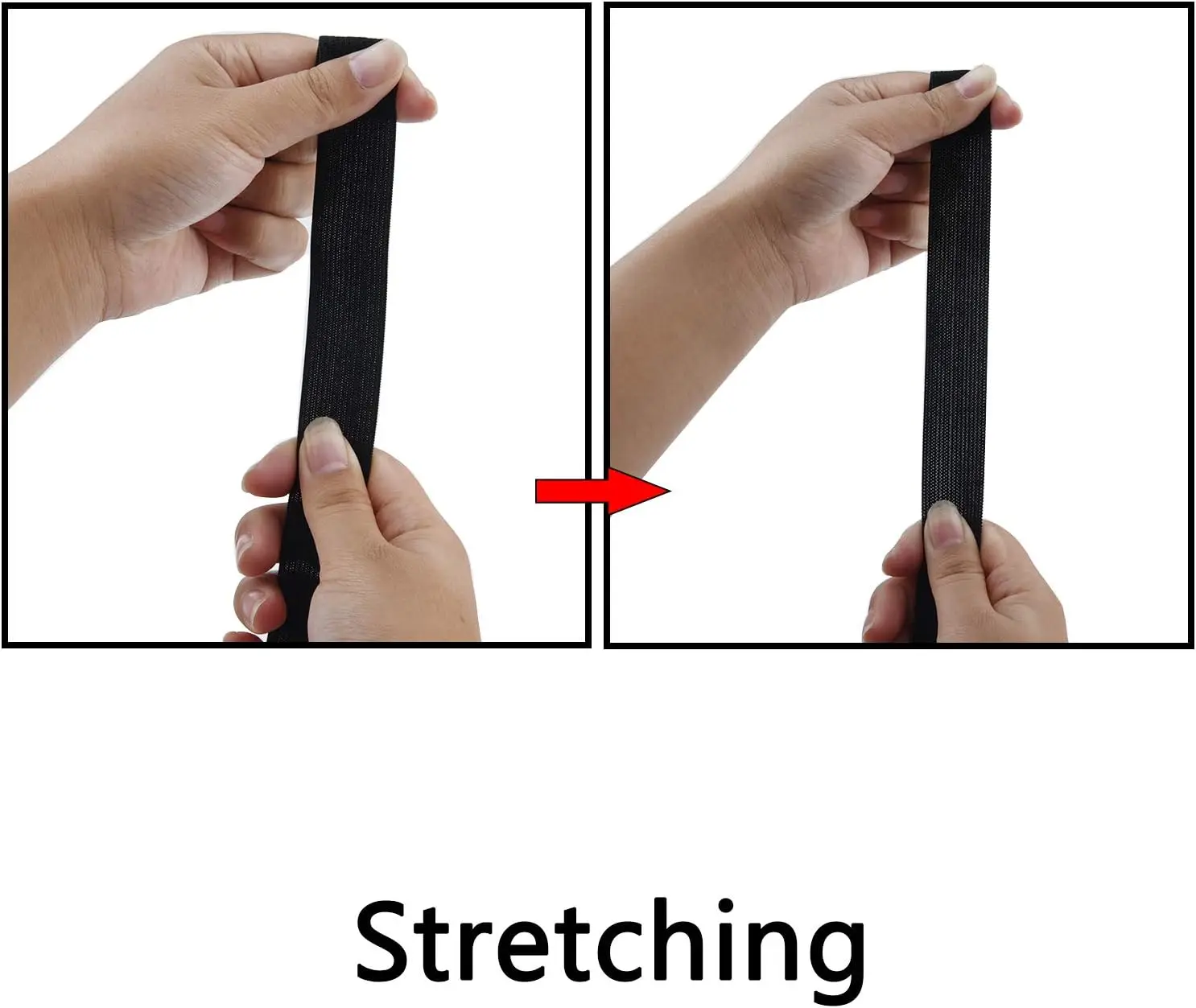 Черная эластичная лента для шитья, широкая эластичная лента s, катушка для эластичного стрейча, плоская тканевая лента, вязаная эластичная лента для парика