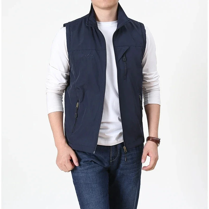 Gentleman retro corduroy workwear suit vest slim fit versatile sleeveless camisole fashionable British jacket