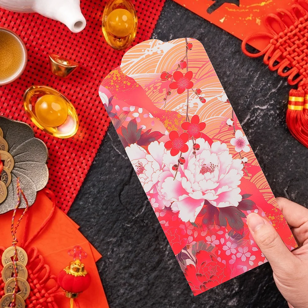60 stks Rode Envelop Chinese Stijl Bruiloft Geldzakken Festival Decor Draagbare Geldhouder Bruiloft Gunsten Geschenkverpakkingen