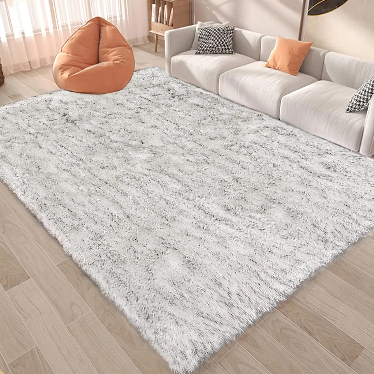 

8x10 with Faux Sheepskin for Living Room, anime rug home tapete de pelucia para quarto