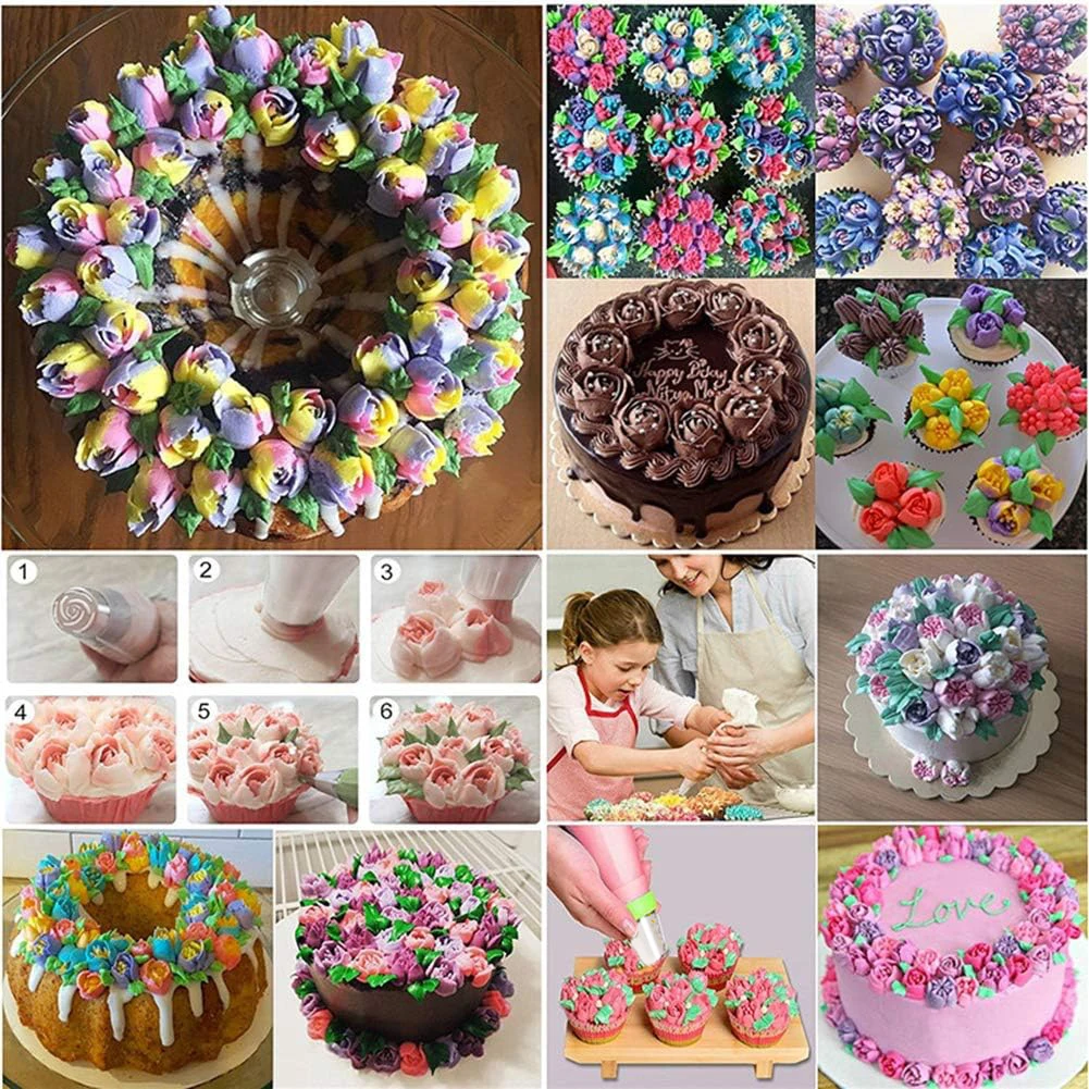 8/16 Pcs Cake Piping Nozzles Plastic Icing Nozzle For Cream DIY Russian Decorating Tips Set  Pastry Decoration Tool