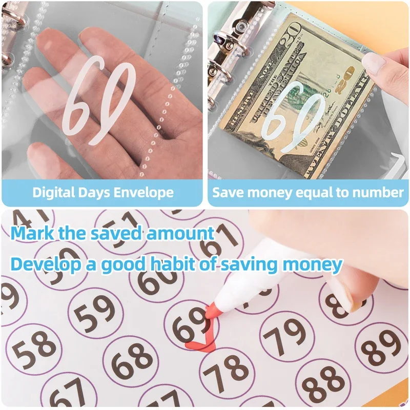 Laser Envelope Binder para Casais, Notepad Poupança Pasta, Evento e Salvar Juntos, 100