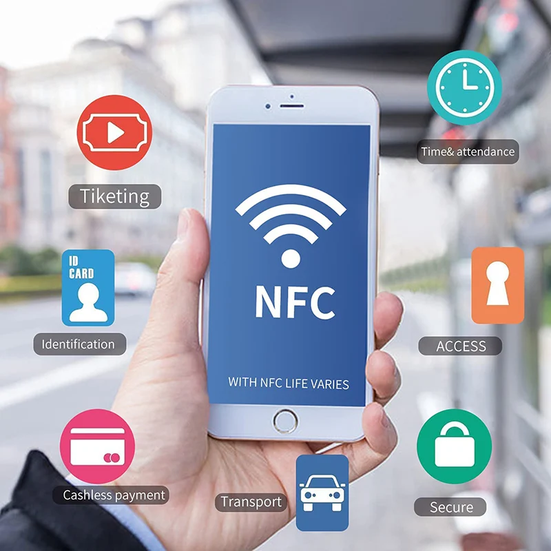 NFC-Tags, runde RFID-Aufkleber für Android-Telefone, 1K-Byte, RFID-Chip, 13,56 MHz, beschreibbare und wiederbeschreibbare leere Karte, 5/50/100/500 Stück