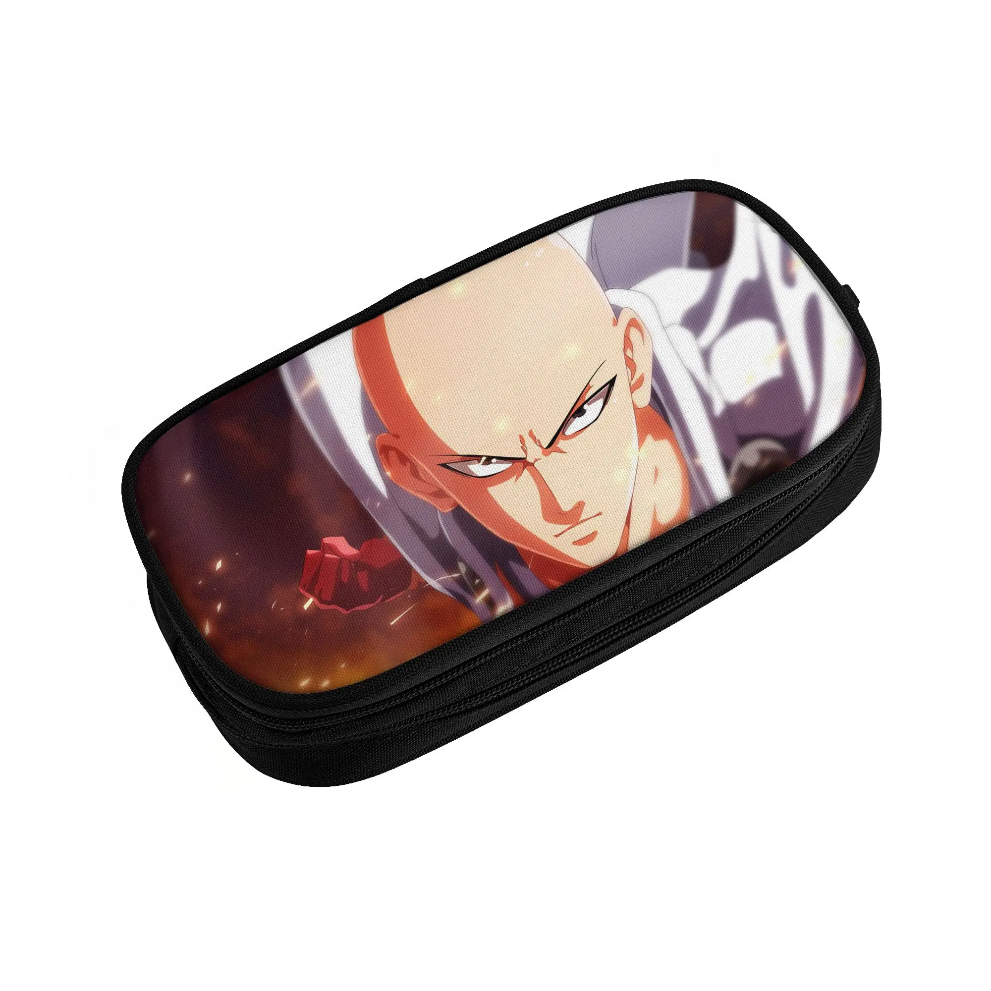 Saitama One-Punchs-Man Pencil Case Anime Cartoon Pencil Box for Student Large Storage Bag School Supplies Gifts Stationery