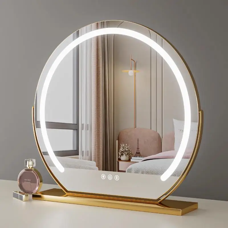 

Зеркало для макияжа, настольное светодиодное настольное большое бытовое заполняющее свет, зарядное умное зеркало