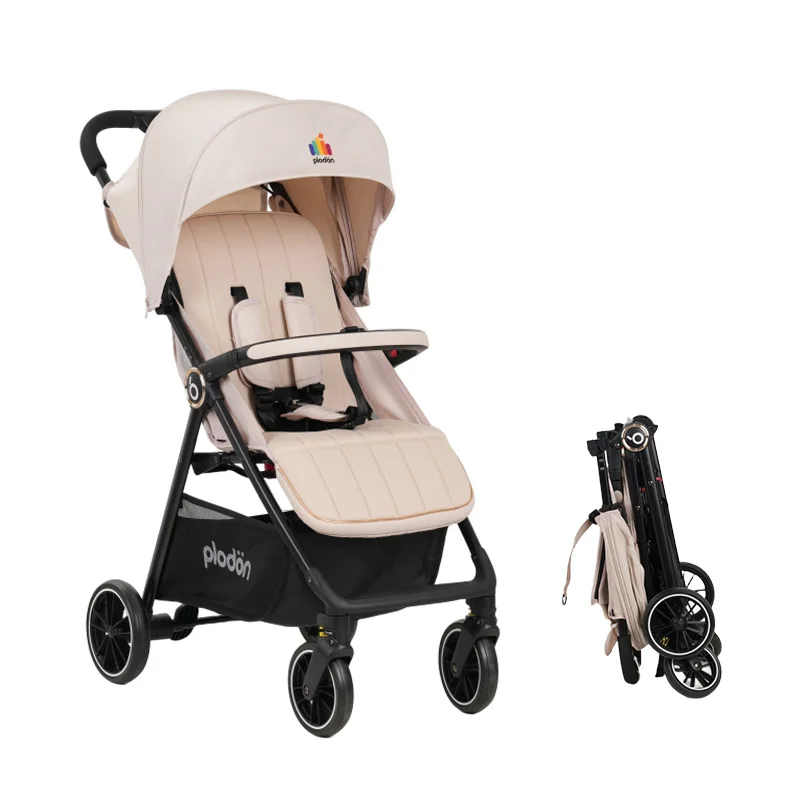 

Thin Baby Stroller for Park Day Portable Travel Stroller Chair Kid Lightweight Stroller with Compact Fold Vintage Baby Carriage