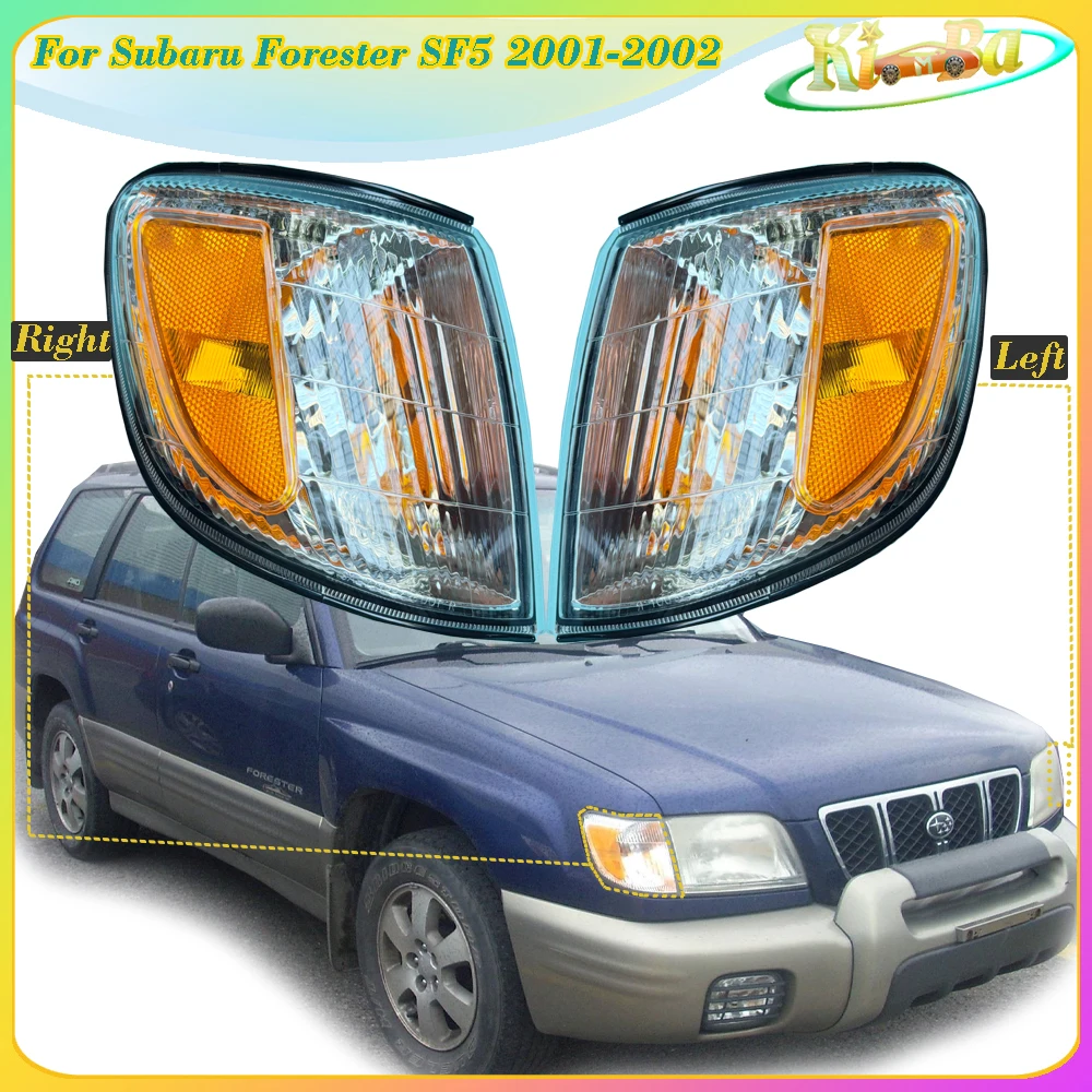 

KIMBA For Subaru Forester SF5 2001-2002 Car Front Headlight Marker Lamp Turn Signal Side Fender Lights Corner Light Without Bulb