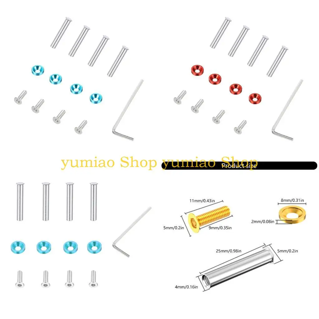 

587B Pack of 4 Computer Case Fan Screws Full Set For PC Case Video Card Cooling