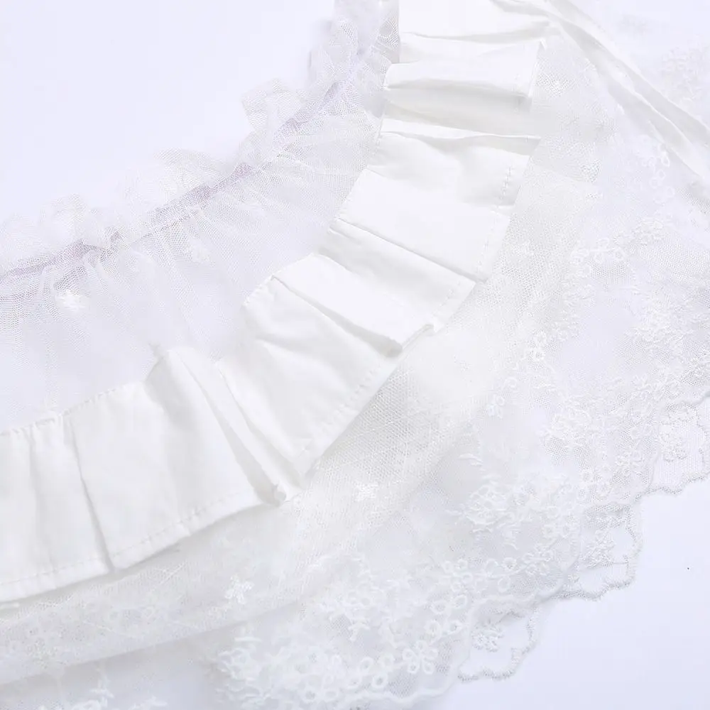 

Embroidered Flower Lace Mini Skirt Irregular See Through Ruched Skirts Y2K Streetwear Lace-up Design Butt Curtain